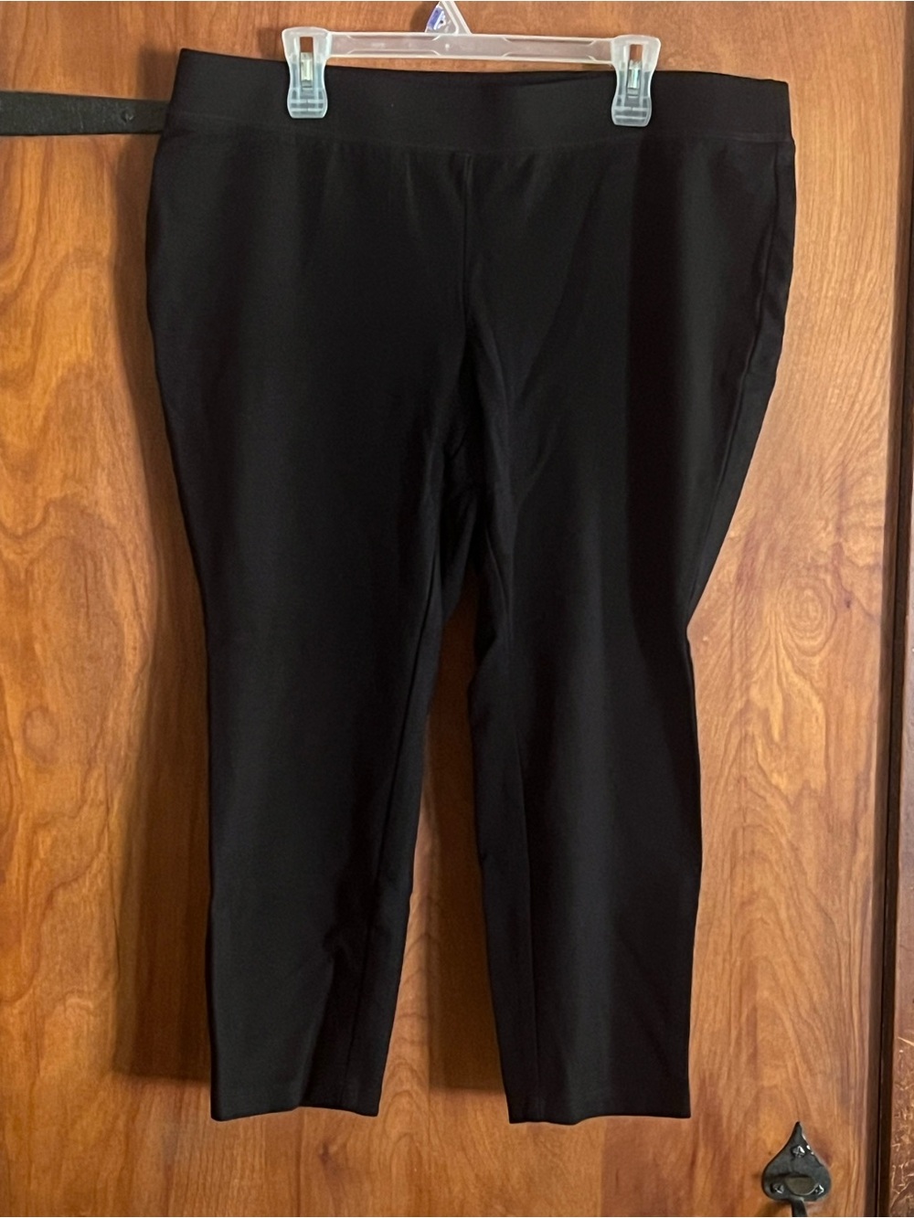 INC International Concepts Black Cropped Pull-On Pants